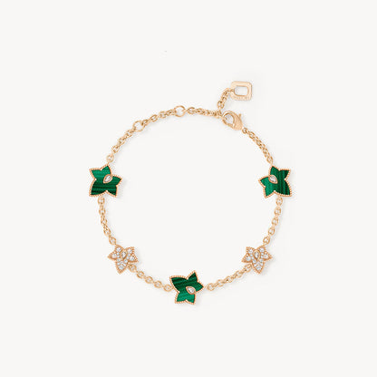[New In] Malachite Bracelet, 5-leaf motif