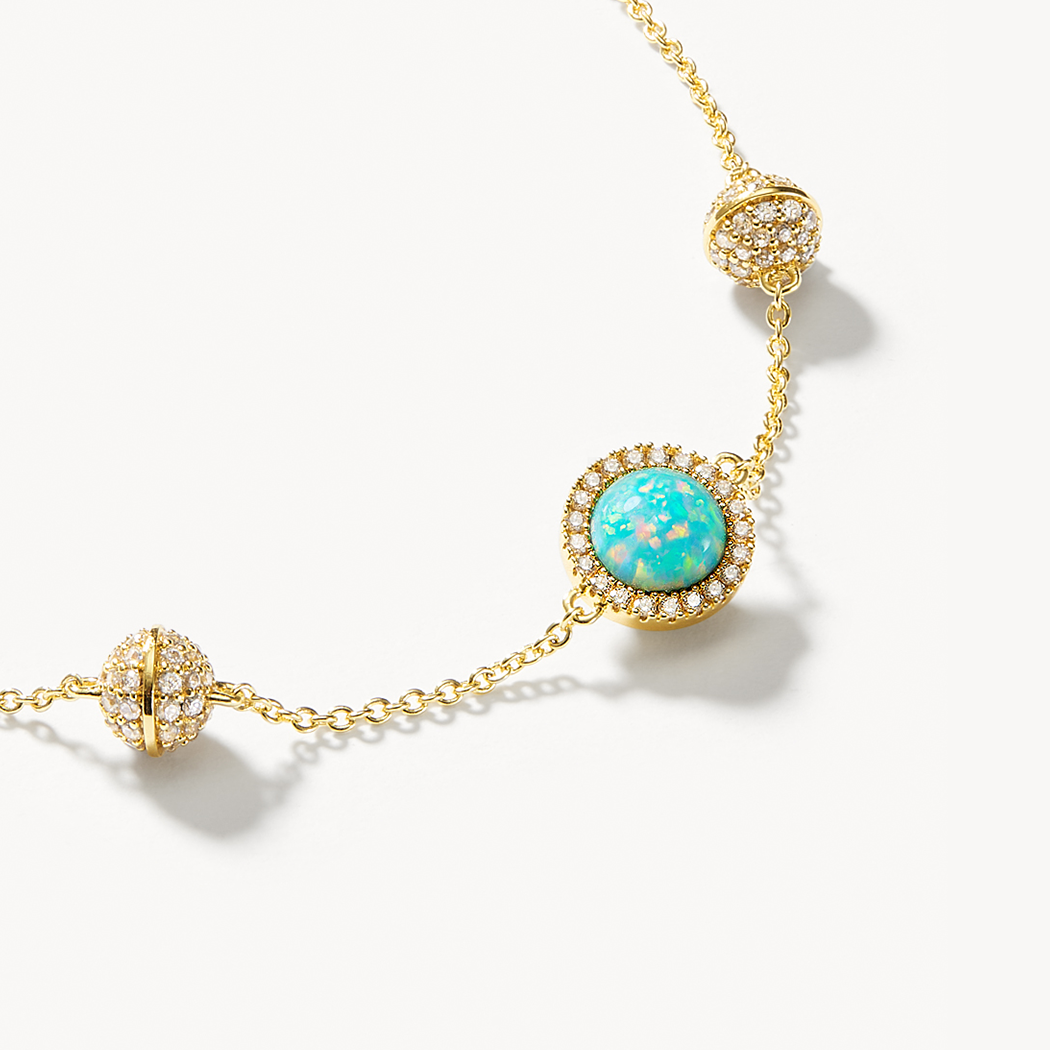 Heliocentric Opal Necklace & Earrings & Bracelet Gift Set