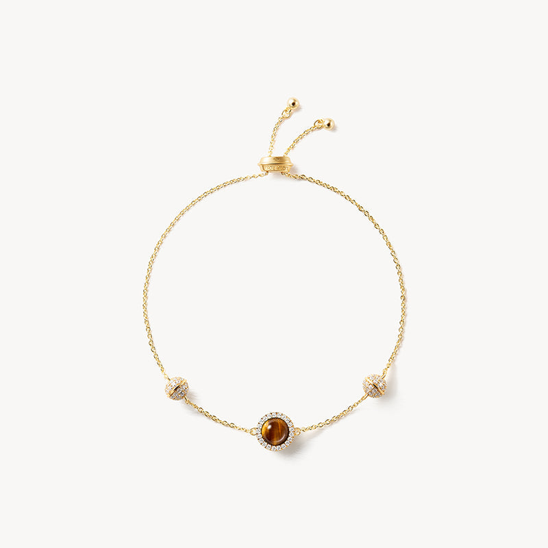 Ms Lola Tiger’s Eye Watch With Two Strap Set & Bracelet Gift Set