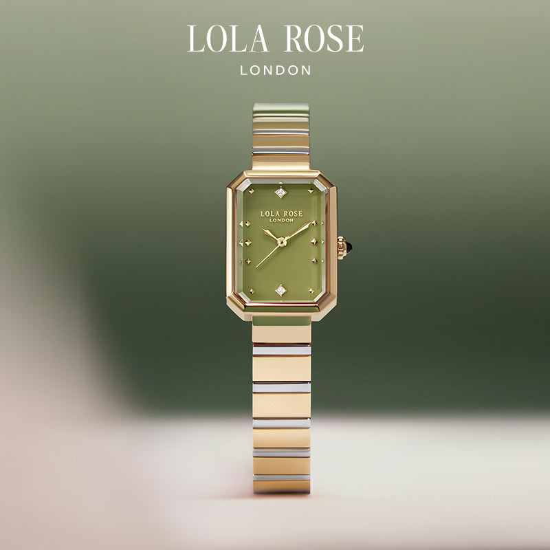 Ms. Lola Green Onyx Watch with Quick-Release Strap