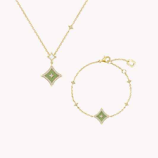 Aventurine Necklace & Bracelet Gift Set