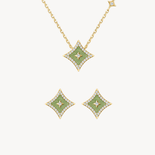 Aventurine Starlight Necklace & Earrings Gift Set