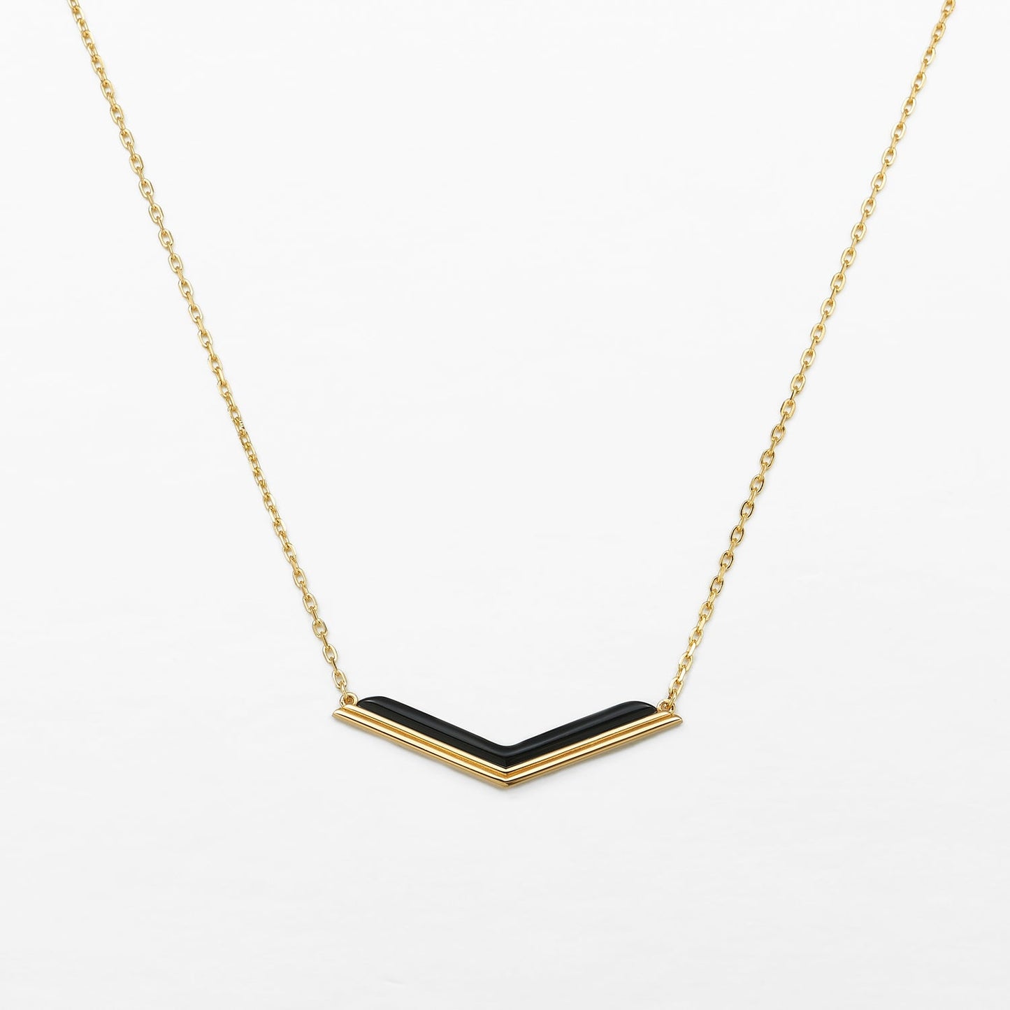 Pediment Black Onyx Necklace