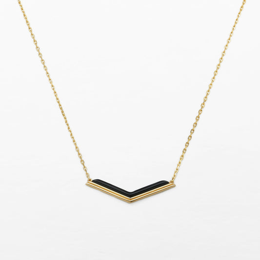 Pediment Black Onyx Necklace