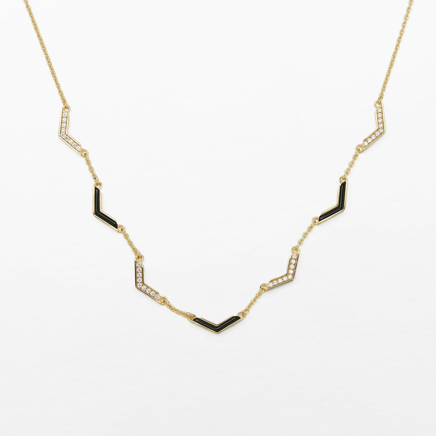 Pediment Black Onyx Necklace