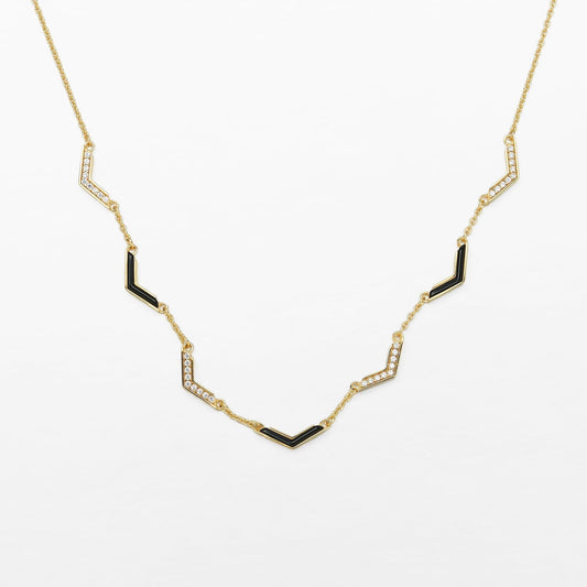Pediment Black Onyx Necklace