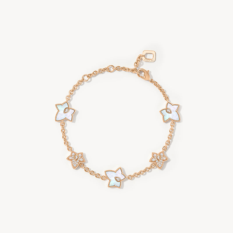 Rose Gold Mother of Pearl Watch & Ivy Bracelet Gift Set
