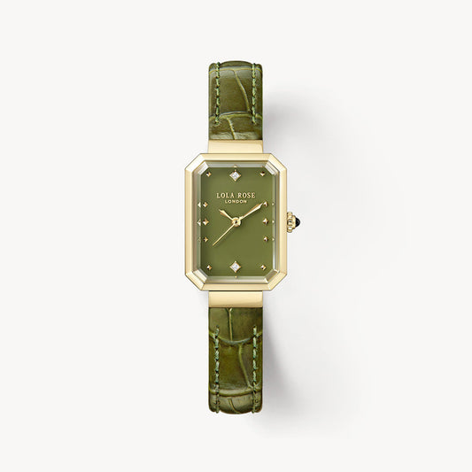 Ms. Lola Green Onyx Watch with Quick-Release Strap