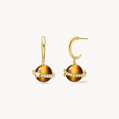 Tiger's Eye Necklace & Earrings & Bracelet Gift Set