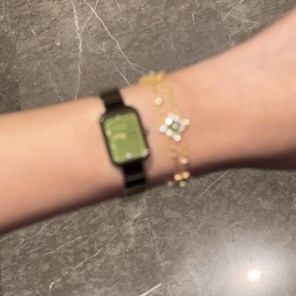 Ms. Lola Green Onyx Watch & Aventurine Star Charm Bracelet Gift Set