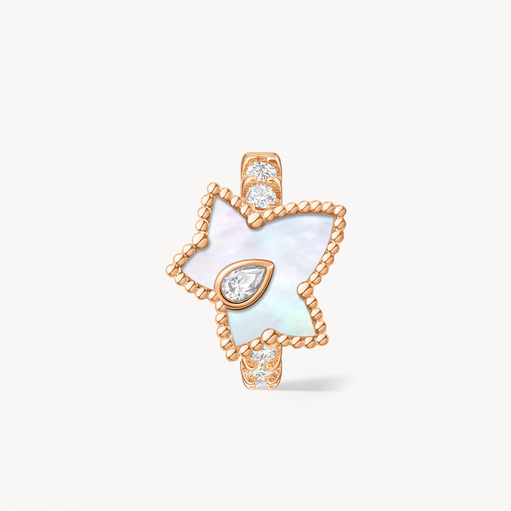 [New In] Mother of Pearl Bead Huggie Earrings