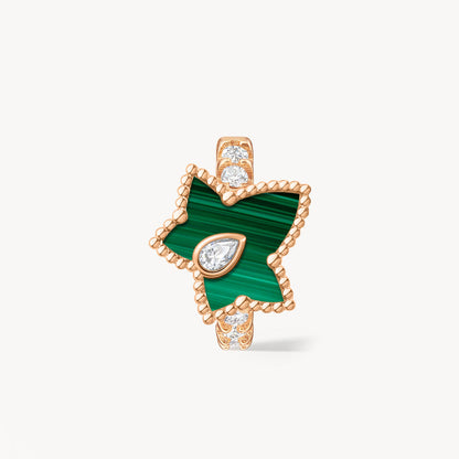 Malachite Bead Bracelet & Huggie Earrings Set